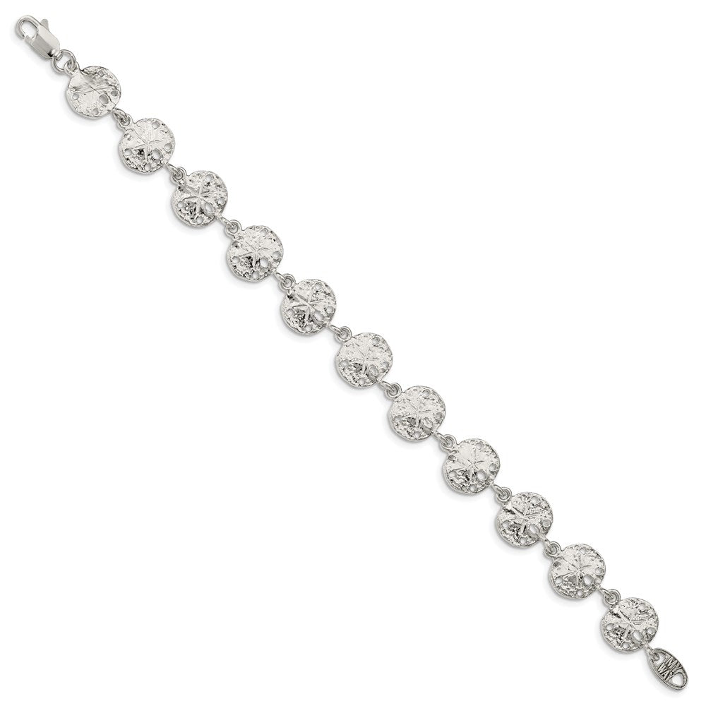 Sterling Silver Sand Dollars Bracelet 7 inches