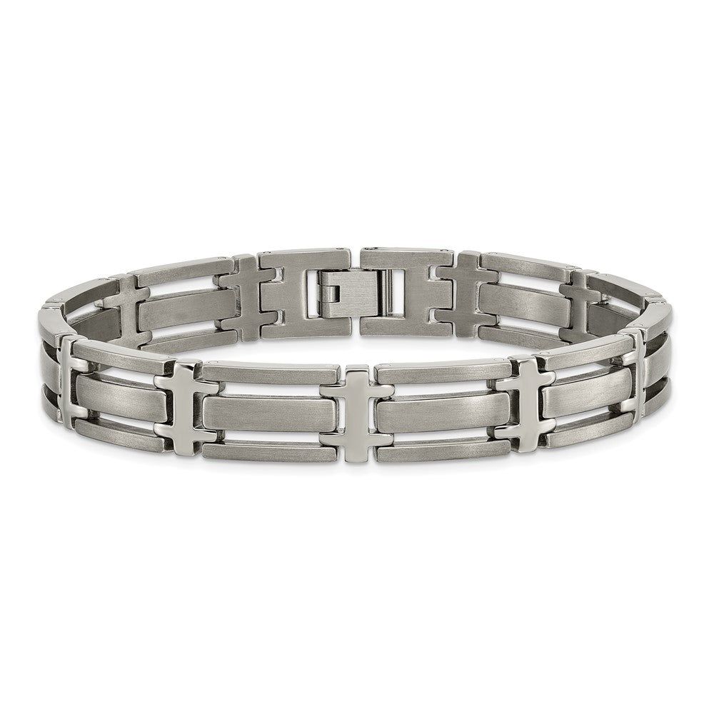 Titanium Brushed and Polished 8.75in Bracelet 8.75 inches