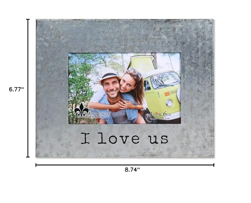 4x6 Galvanized Metal Picture Frame - I Love Us