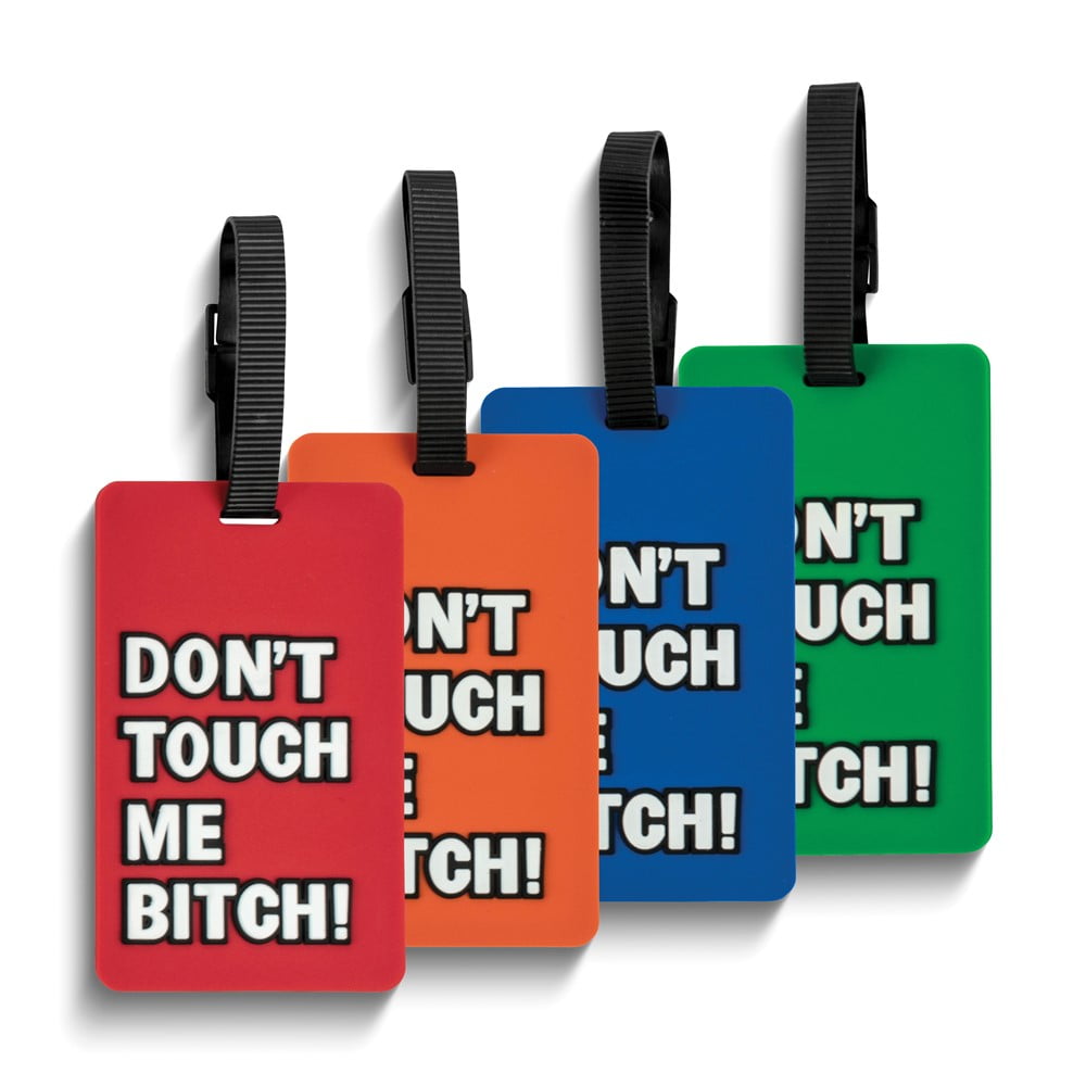 4-Piece DON'T TOUCH ME Luggage Tag Set QGM22555