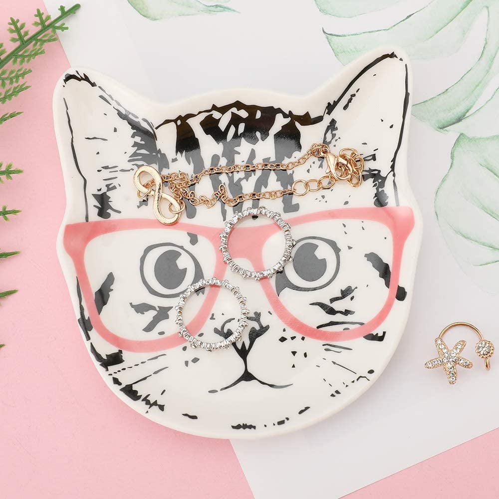 Bold Fearless Strong Ceramic Trinket Plate and Decorative Jewelry Dish
