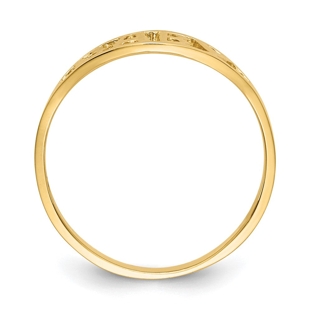 14k Polished Baby Ring Size 1.5