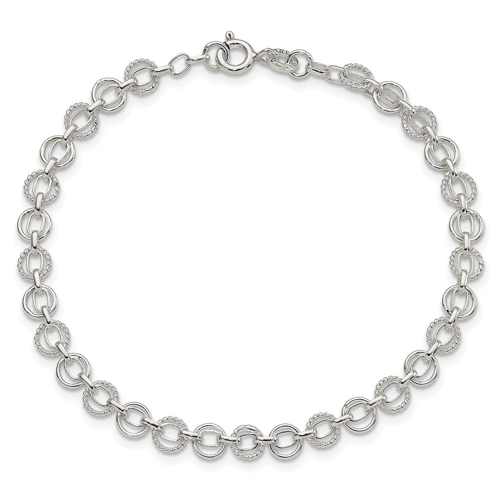 Sterling Silver 5mm Fancy Bracelet 7.25 inches