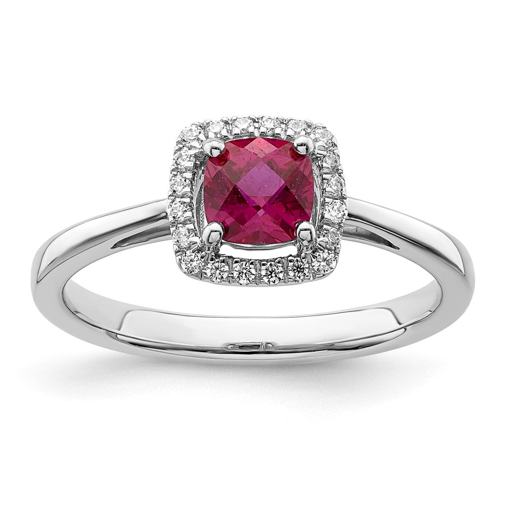 10kw ANT Created Ruby and Diamond Ring
