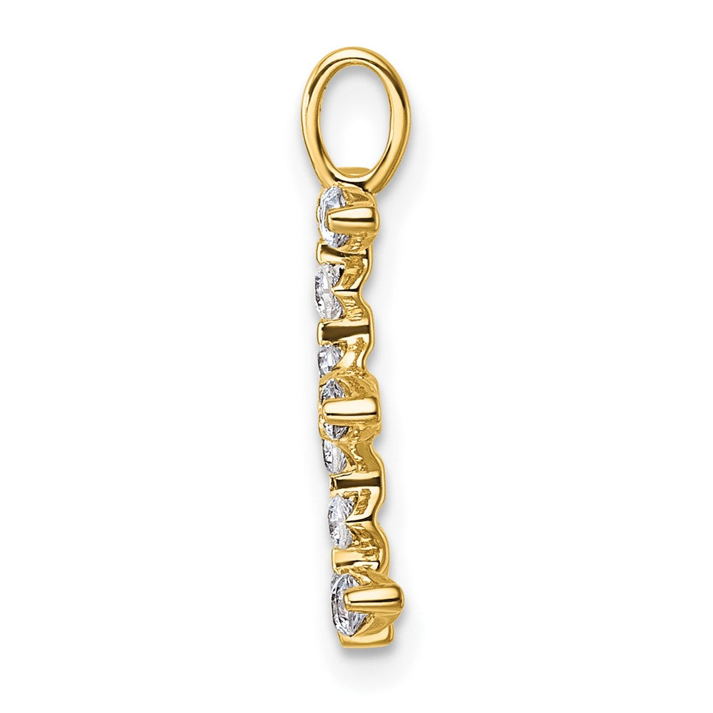 True Origin 14k 1/2 carat Lab Grown Diamond VS DEF Alphabet E Pendant