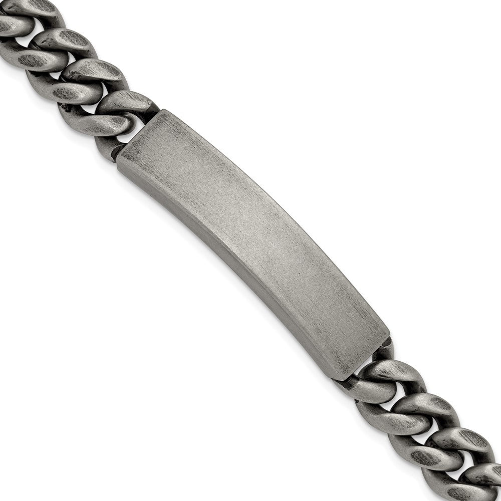 Chisel Stainless Steel Antiqued and Brushed 10mm 8.5 inch ID Bracelet 8.5 inches