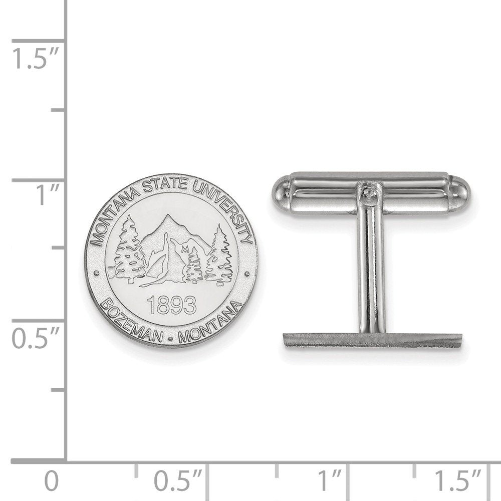 LogoArt Sterling Silver Montana State University Crest Cuff Link