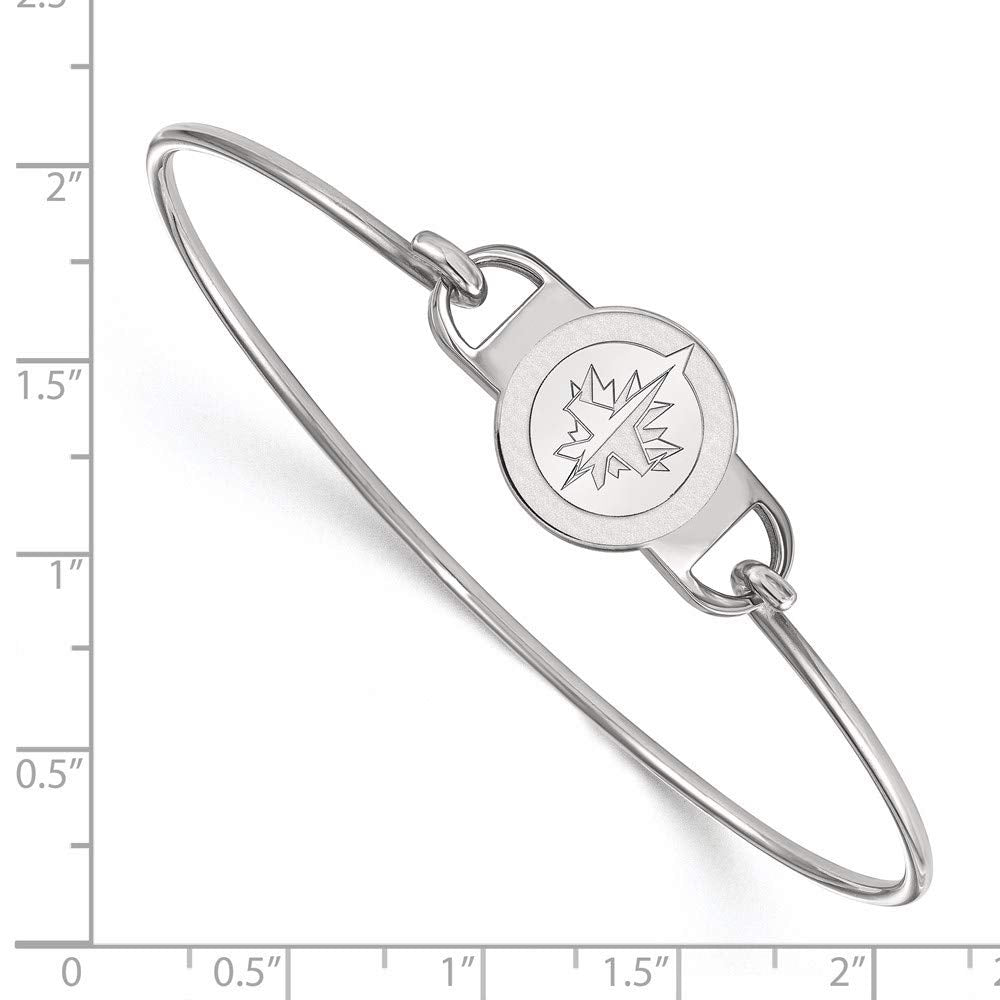 Women's Winnipeg Jets Sterling Silver Small Wire Bangle Bracelet