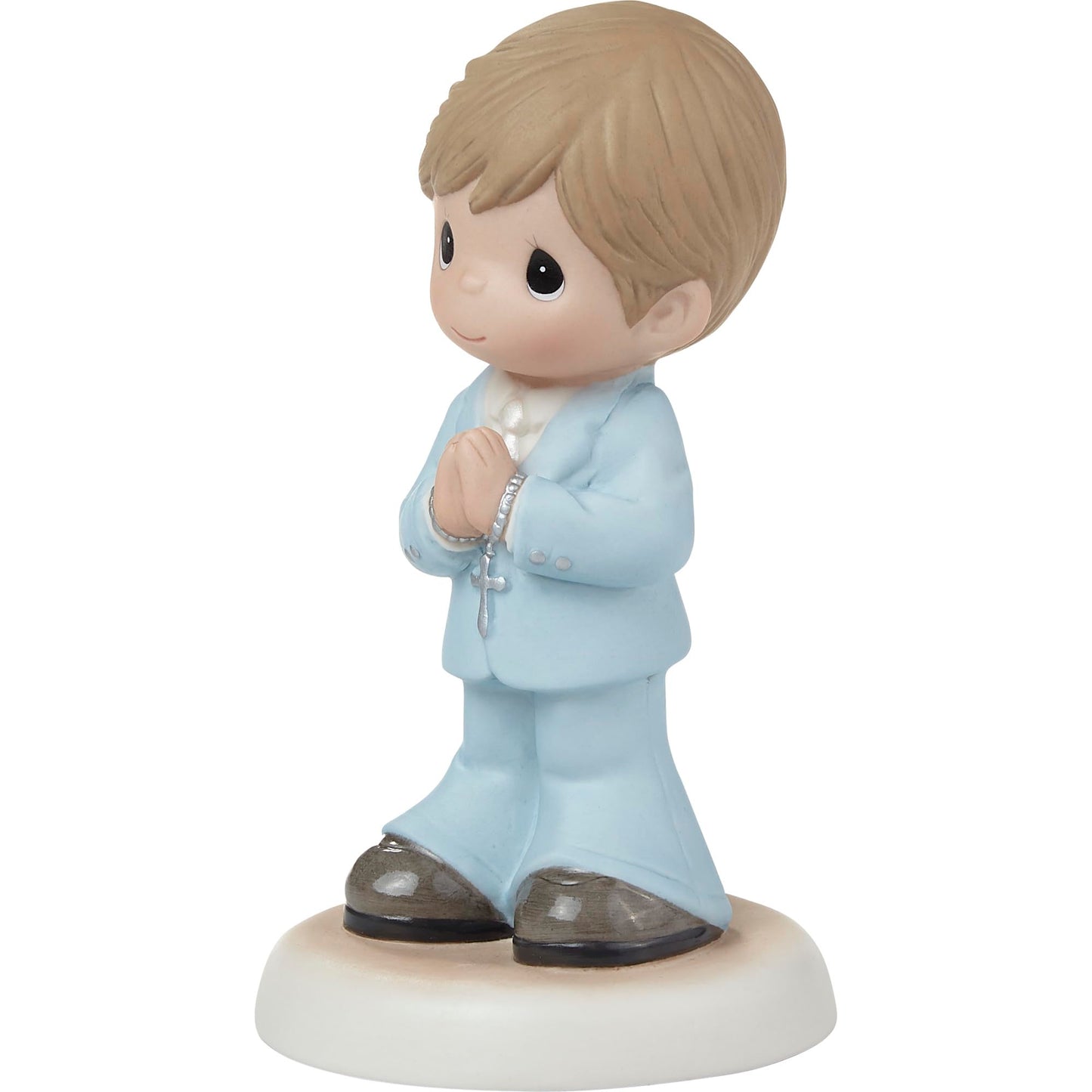 Precious Moments Blessings On Your First Communion Brunette Hair/Medium Skin Boy Figurine, Count 1