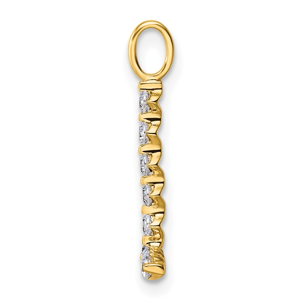 True Origin 14k 1/3 carat Lab Grown Diamond VS DEF Alphabet L Pendant