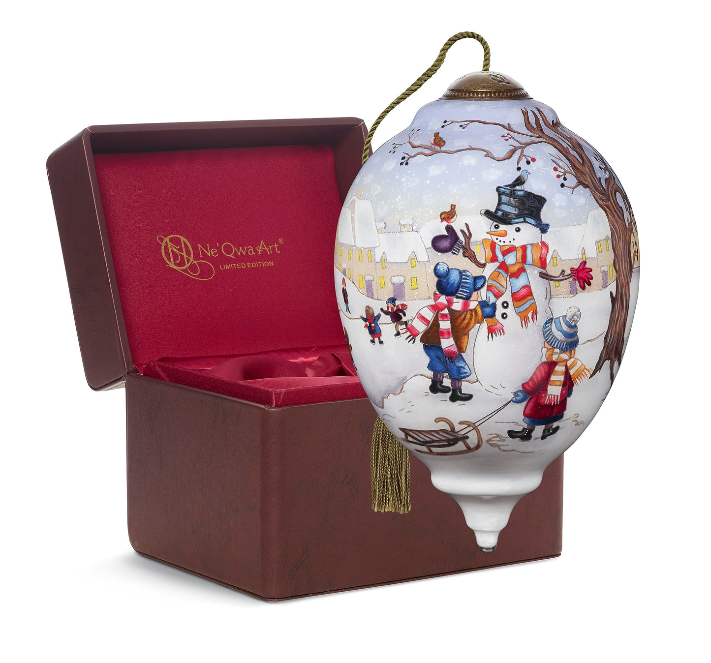 Neqwa Art Hope Joy Love Dream by Helz Cuppleditch Hand-painted Glass Ornament