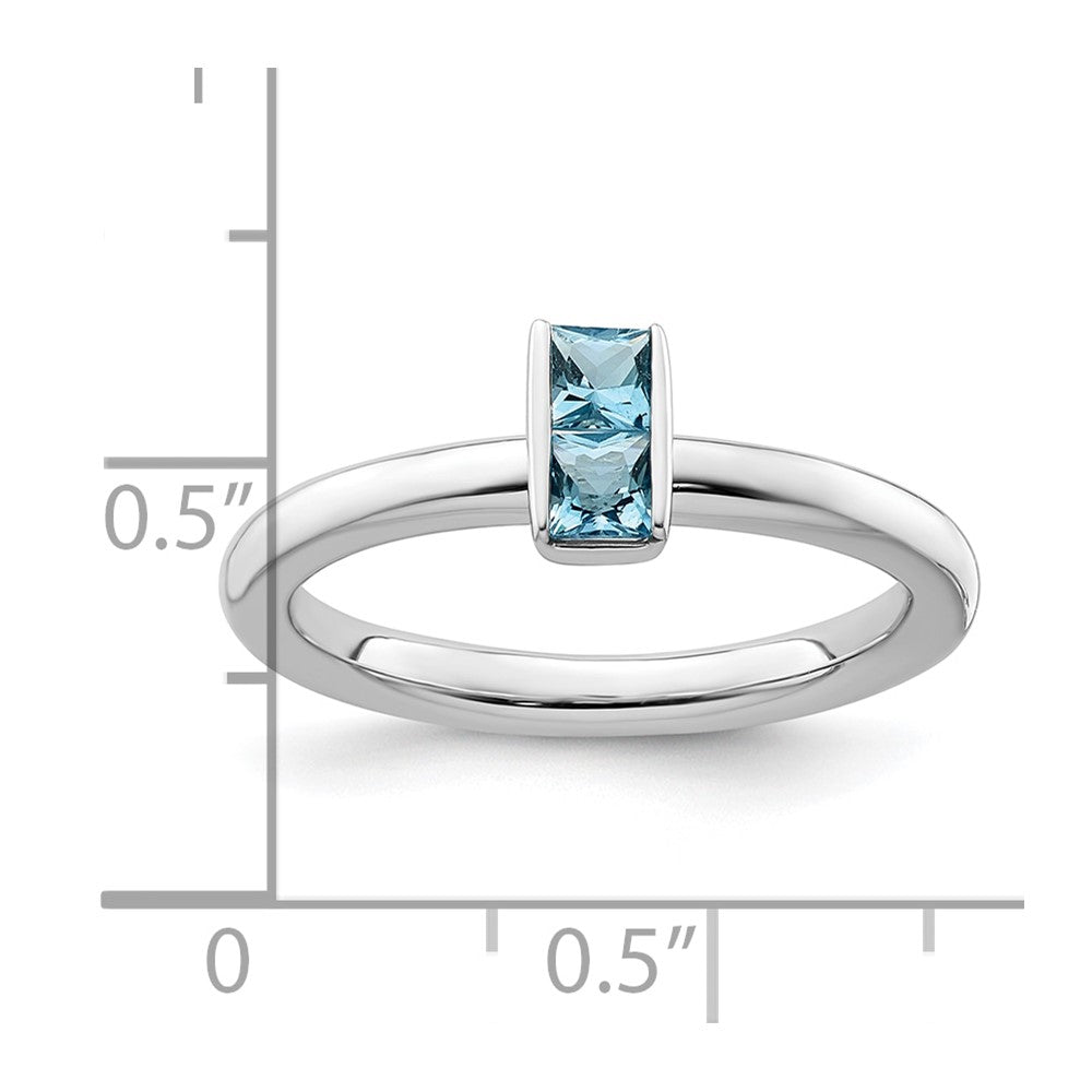 Sterling Silver Stackable Expressions Blue Topaz Ring