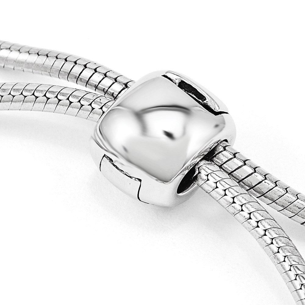 Sterling Silver Antiqued Reflections Black Crystal Adjustable Bracelet 9 inches