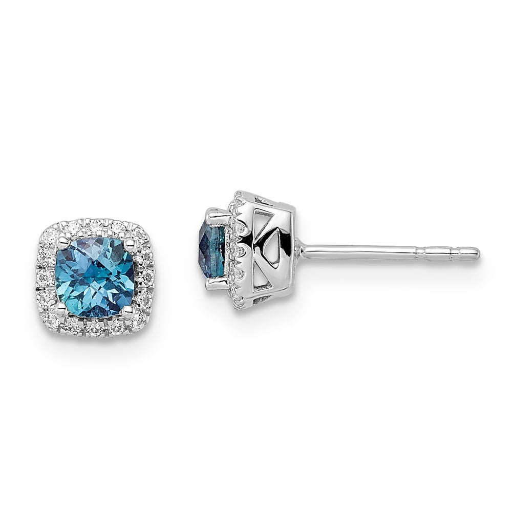 10kw ANT Created Alexandrite and Diamond Earrings