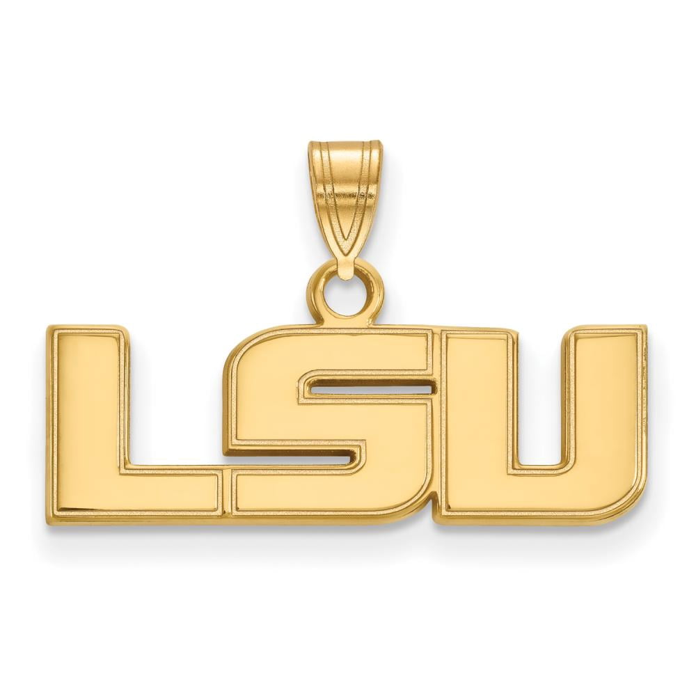 14k Gold LogoArt Louisiana State University L-S-U Small Pendant Q4Y002LSU