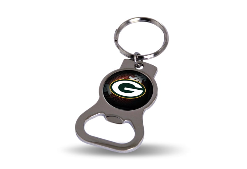 NFL Green Bay Packers Silver-tone Bottle Opener Key Ring by Rico Industries QGC6190