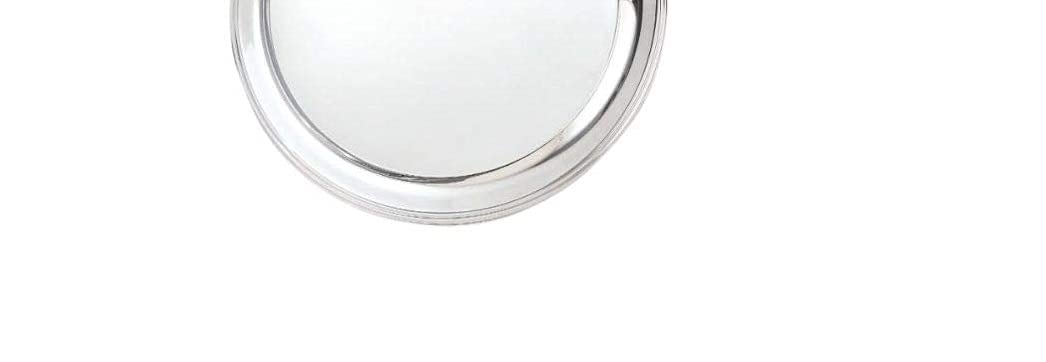 Leeber 74334 17 in. Stainless Steel Round Tray, Silver