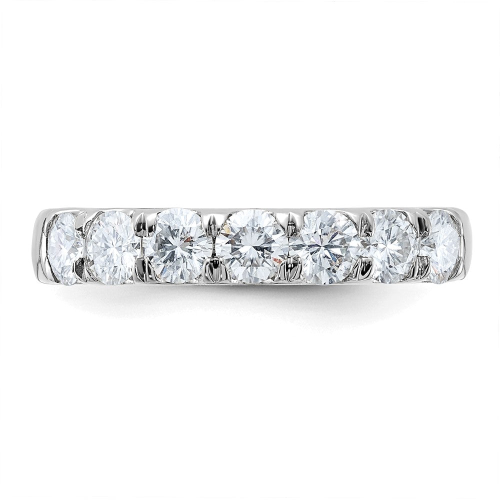 14kw 1ct. 7 Stone D E F Pure Light Moissanite Band