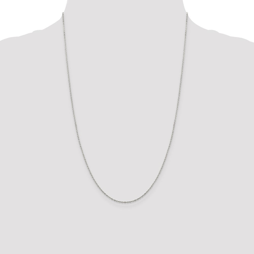 Sterling Silver .5mm Flat Link Cable Chain 24 Inches