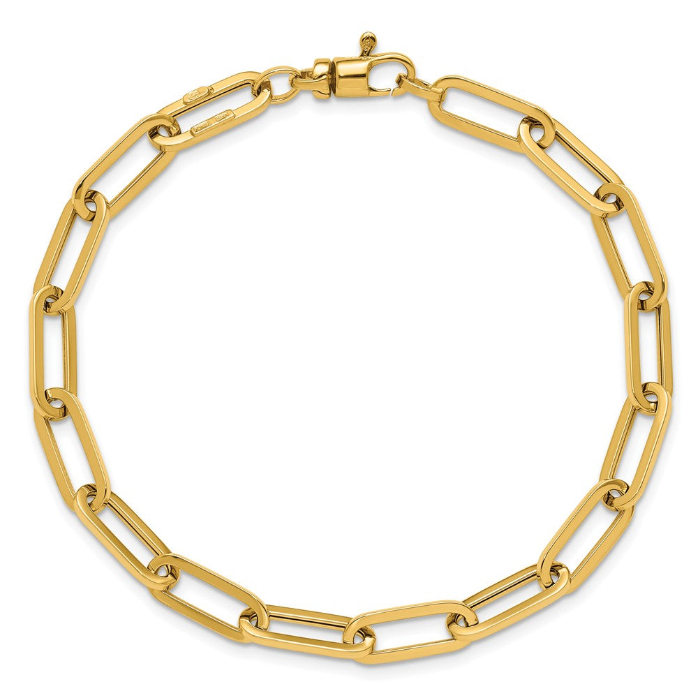 14K Polished Fancy Link with 1in ext Bracelet 9.5  inches