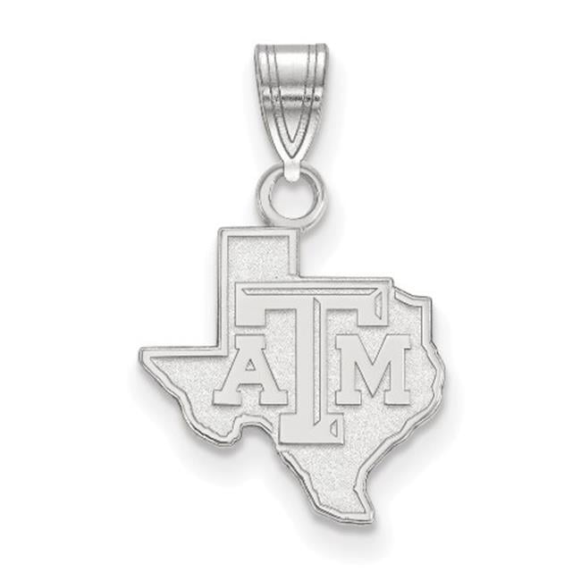 Sterling Silver LogoArt Official Licensed Collegiate Texas A&M University (TAMU) Small Pendant