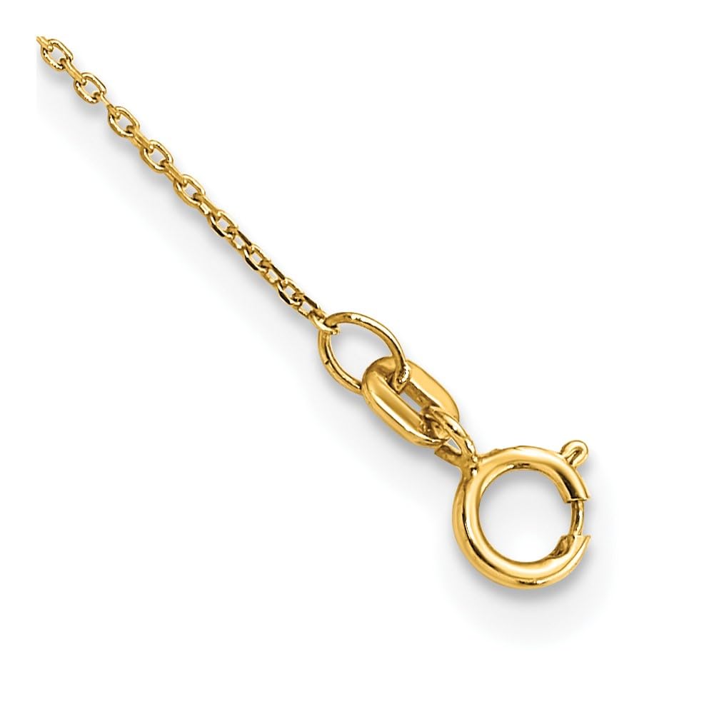 14k Gold Polished and Filigree Heart Stations with 1in. Extension Necklace
