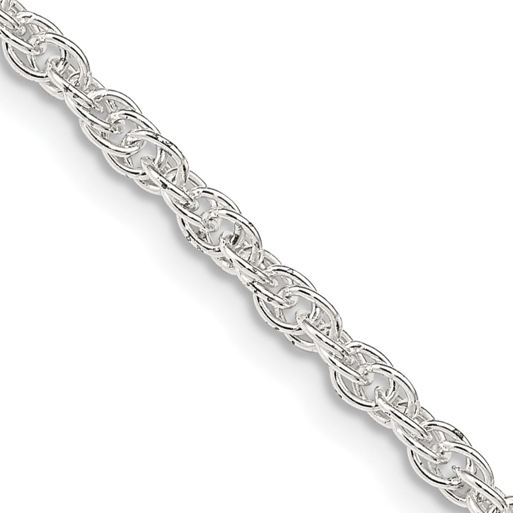 Sterling Silver 2.5mm Loose Rope Chain 16 Inches