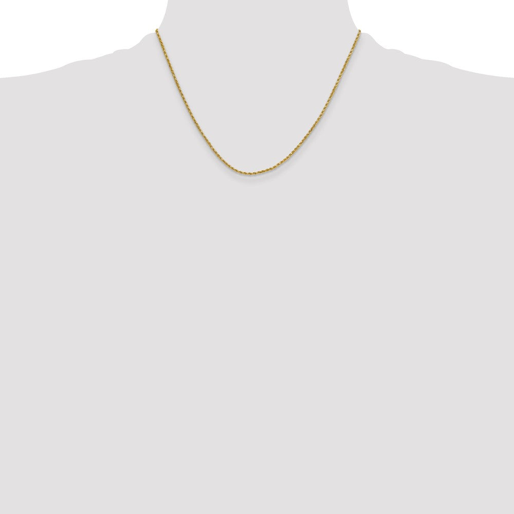 10k 2mm Semi-solid D/C Rope Chain