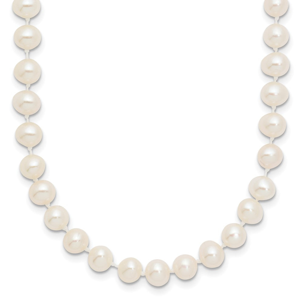10k 5-6mm White Near-Round Freshwater Cultured Pearl 18 inch Necklace