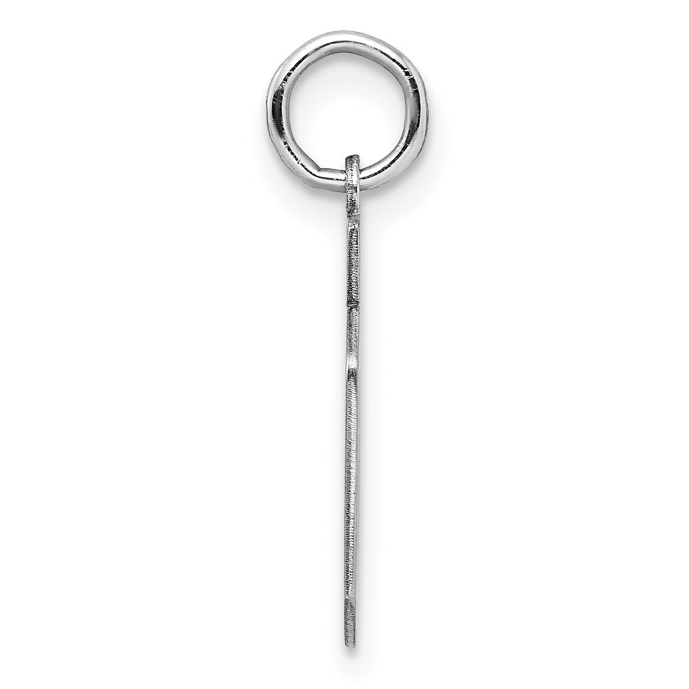 Sterling Silver/Rhodium-plated Satin Number 40 Charm