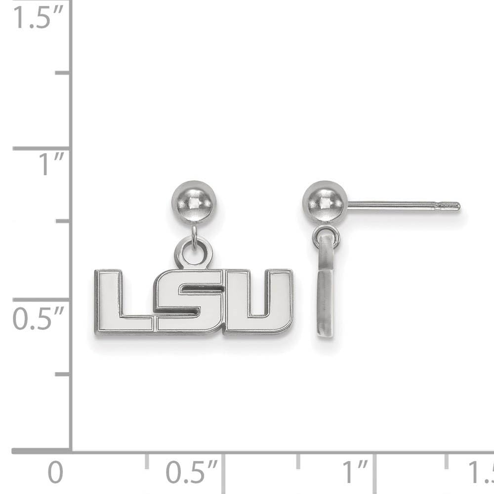 LSU Earrings Dangle Ball (Sterling Silver)