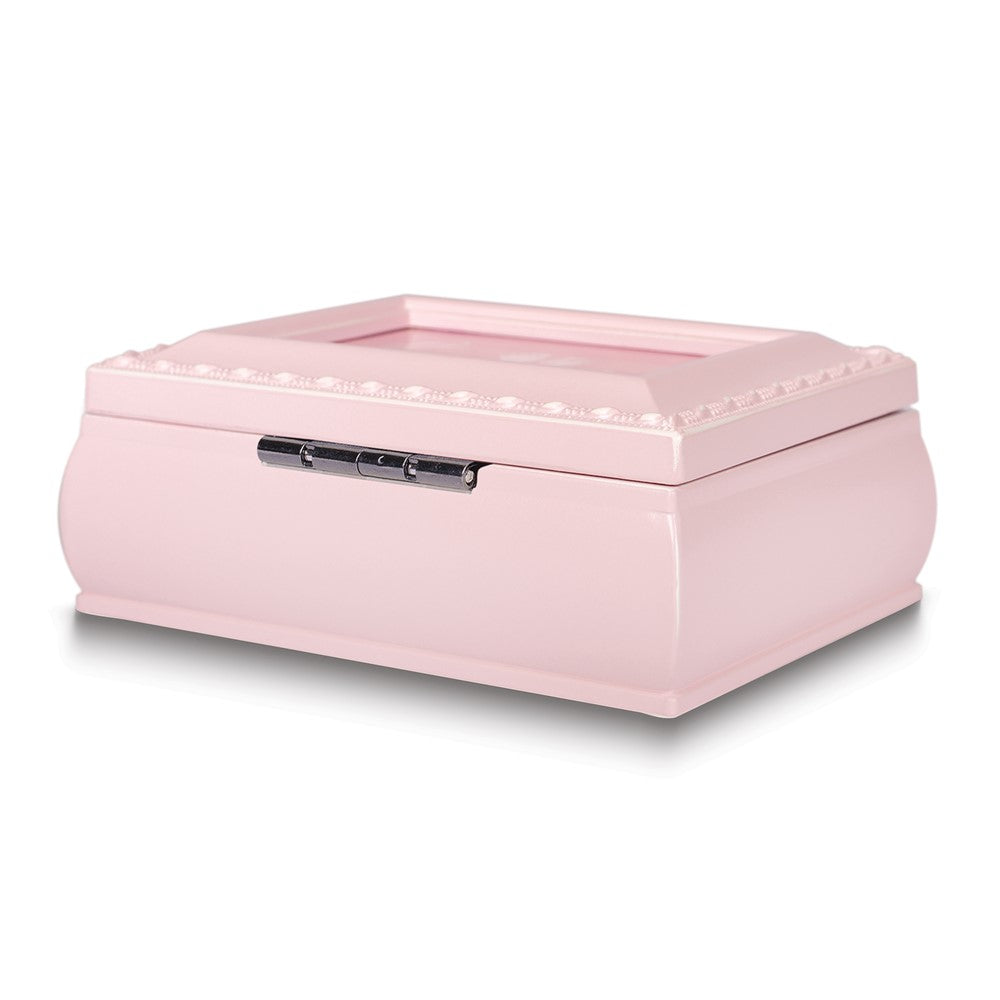 Dancing Mini Pink Square Velvet Lining Keepsake Box