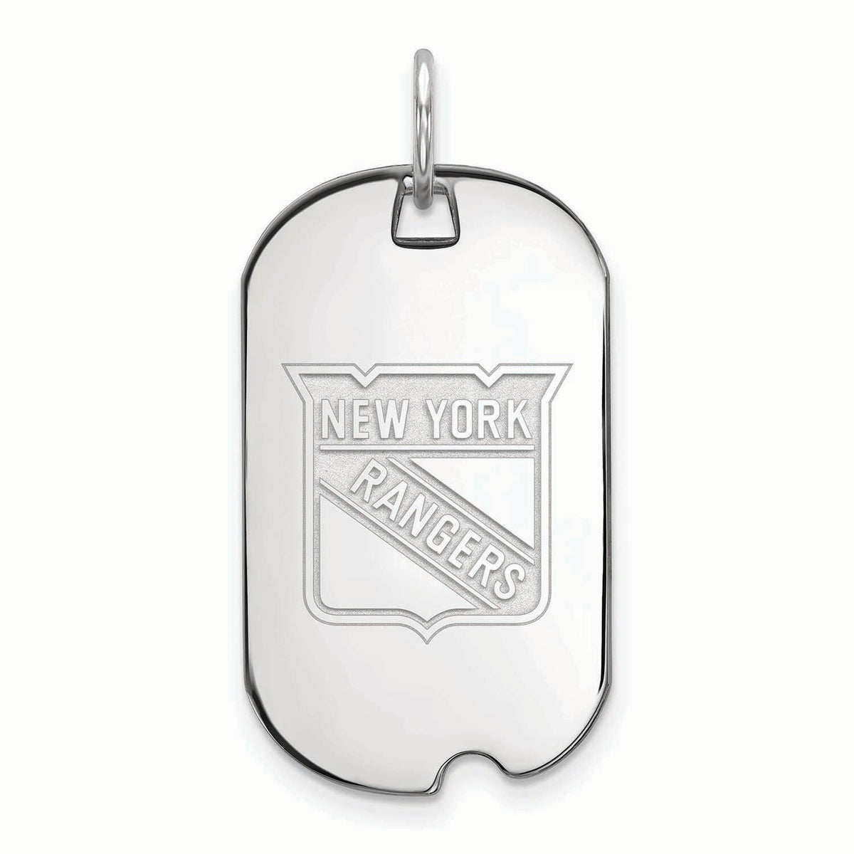 Women's New York Rangers Sterling Silver Small Dog Tag