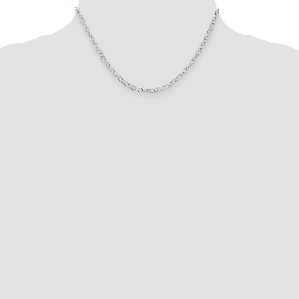 Sterling Silver 3.5mm Fancy Cable Chain 16 Inches