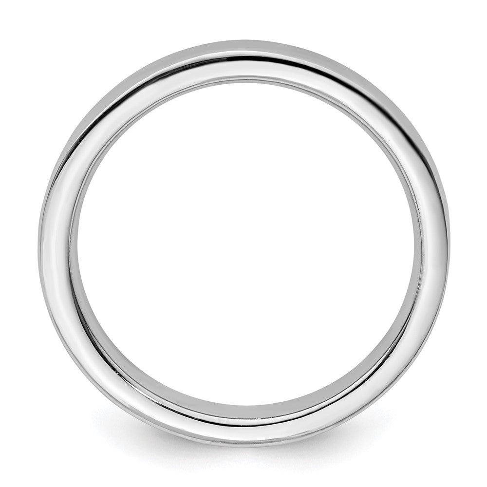 Sterling Silver Stackable Expressions Rhodium Ring Size -8