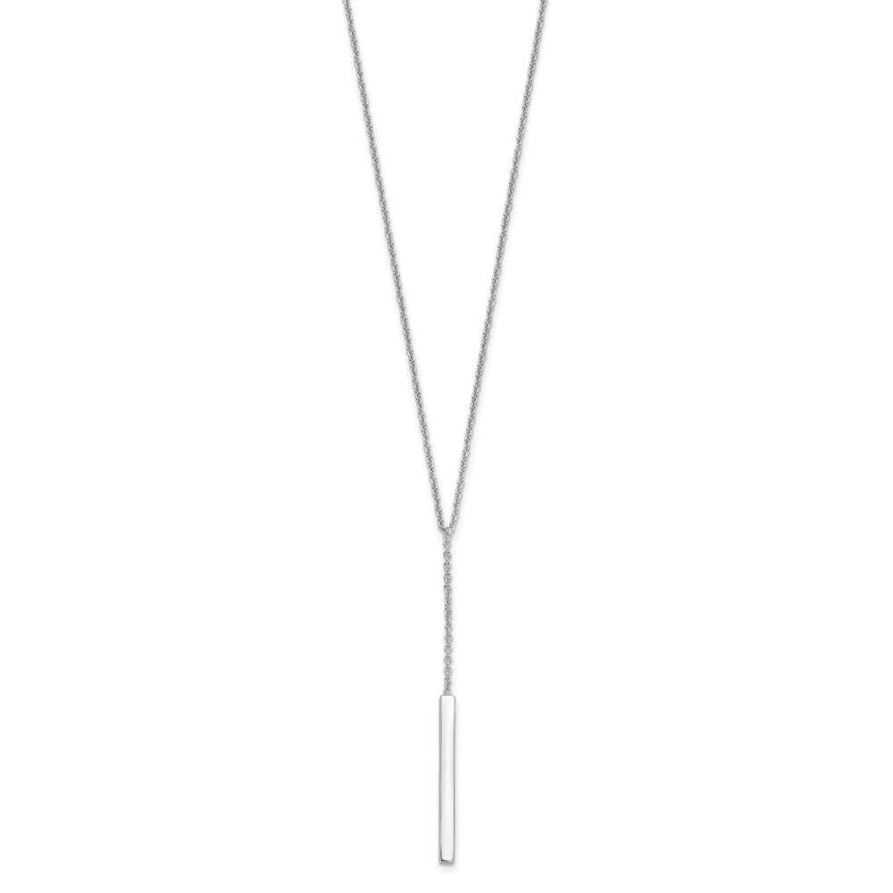 Sterling Silver RH-plated Polished w/1in ext. Necklace