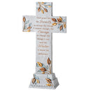 Roman Serenity Prayer Tabletop Cross, 12.5-inch Height, Religious Decoration