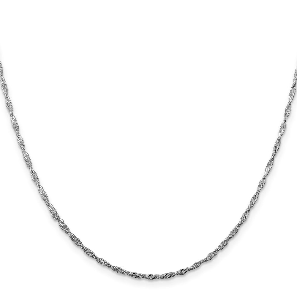 Sterling Silver Rhodium-plated 1.75mm Singapore Chain 22 Inches