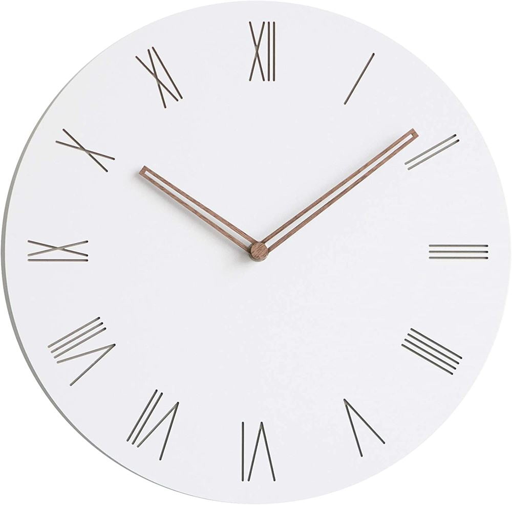 Modern Minimalist Exposed Wood Silent Wall Clock