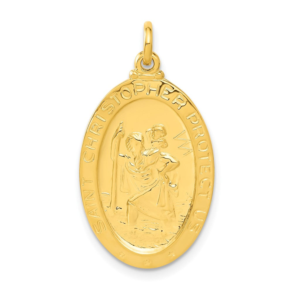 Sterling Silver 24k Gold-plated Saint Christopher Basketball Medal Pendant