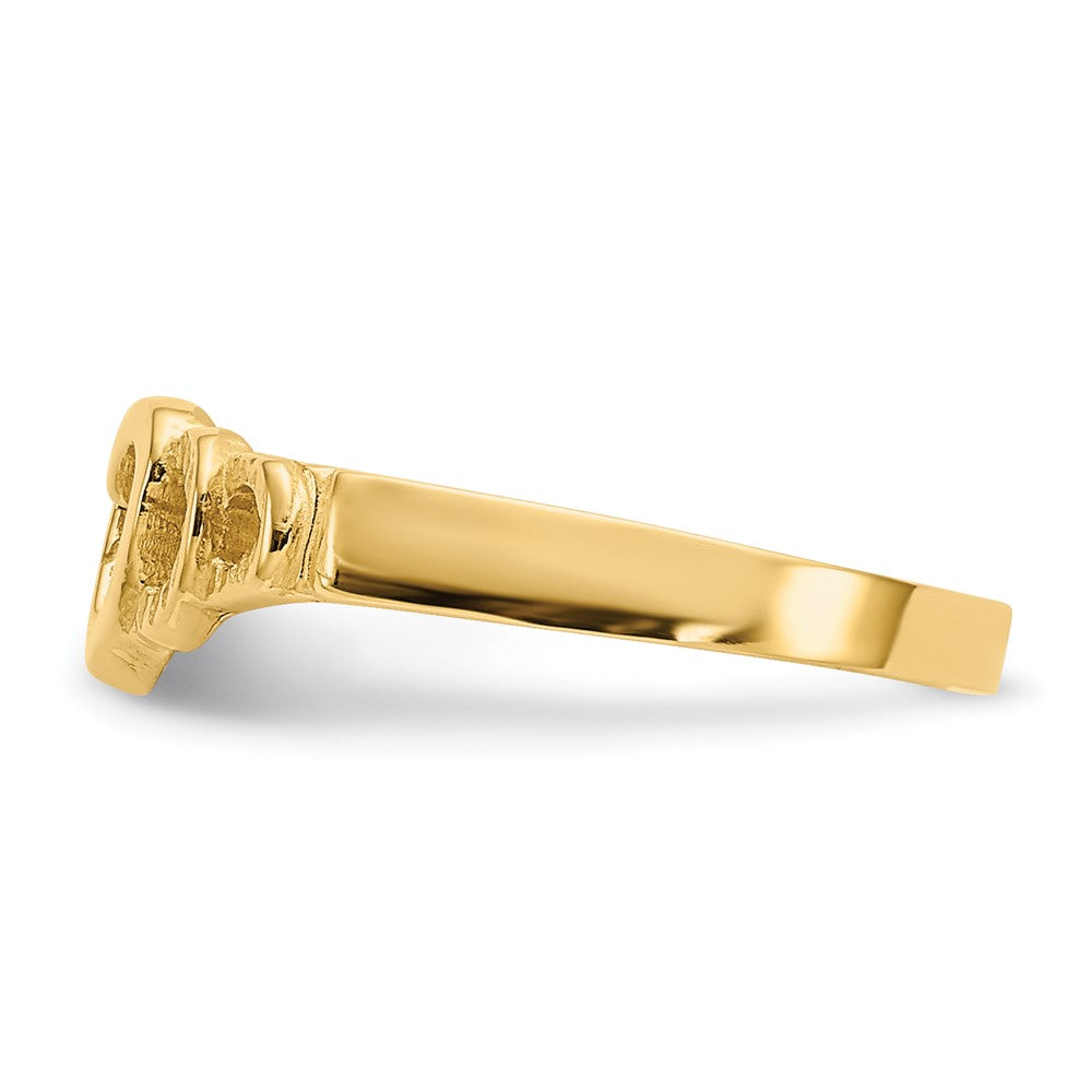 14k Heart Baby Ring Size 3