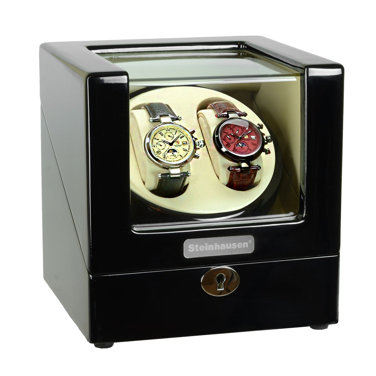 Steinhausen Heritage Onyx Finish Dual Watch Winder