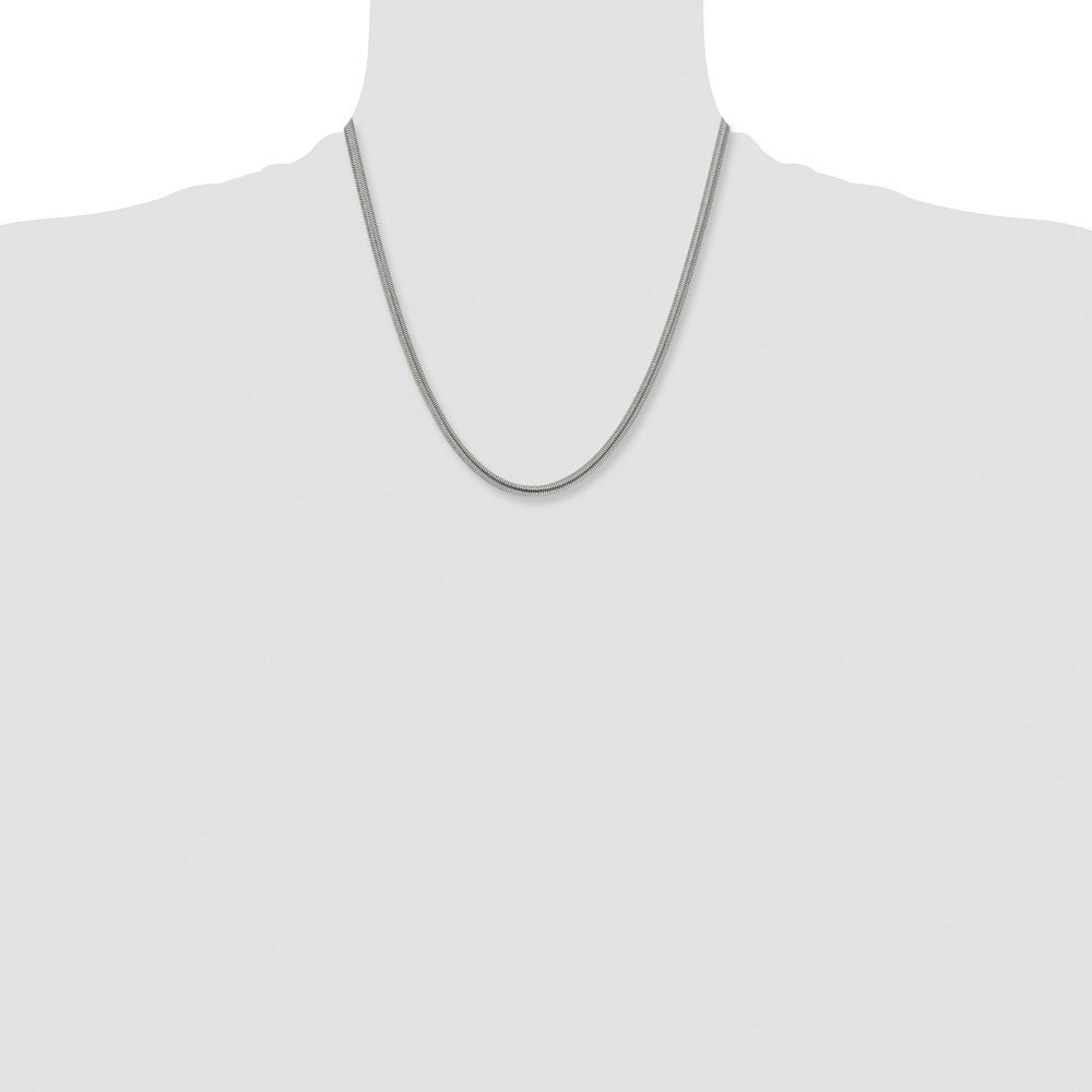 Stainless Steel Polished 4.2mm 20in Flat Snake Chain