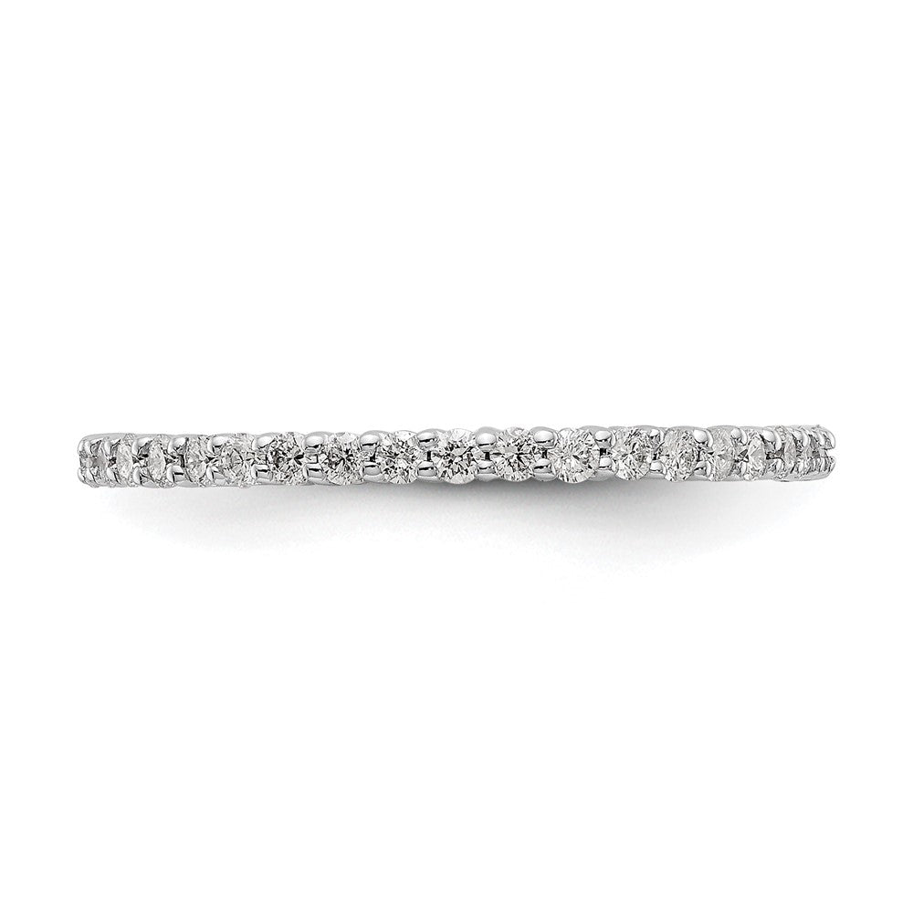 14k White Gold 1/2 carat Lab Grown Diamond VS/SI+ G+ Size 9 Shared Prong Eternity Band