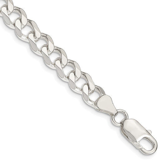 Sterling Silver 7.5mm Curb Chain 9 inches