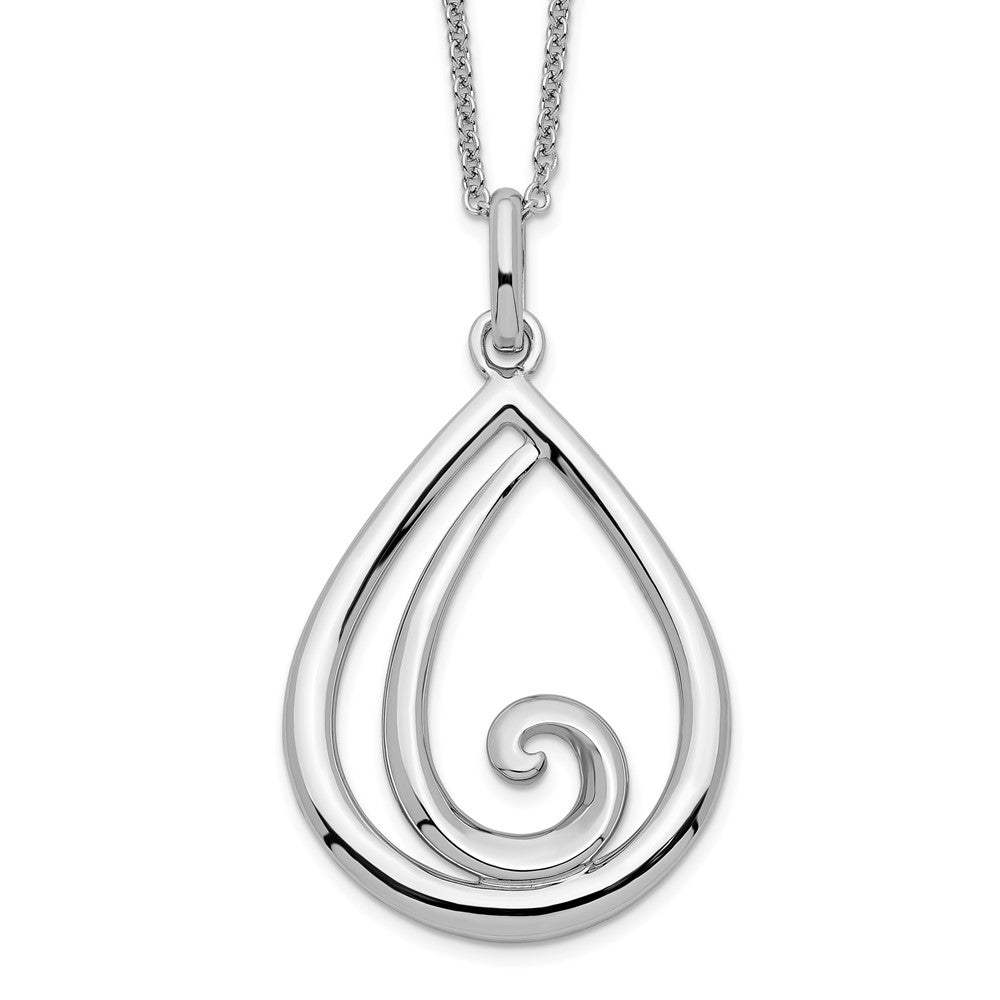 Sentimental Expressions Sterling Silver Rhodium-plated Remember Me Always 18in Necklace 18 Inches