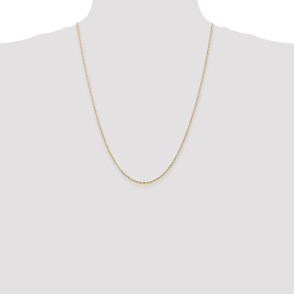 14K 24 inch 1.5mm Ultra Diamond-cut Rope with Lobster Clasp Chain