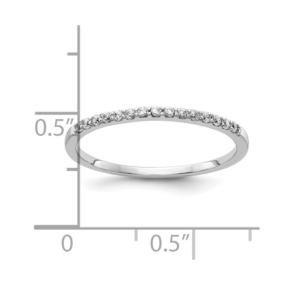 10K White Gold Diamond Band Size 6.75