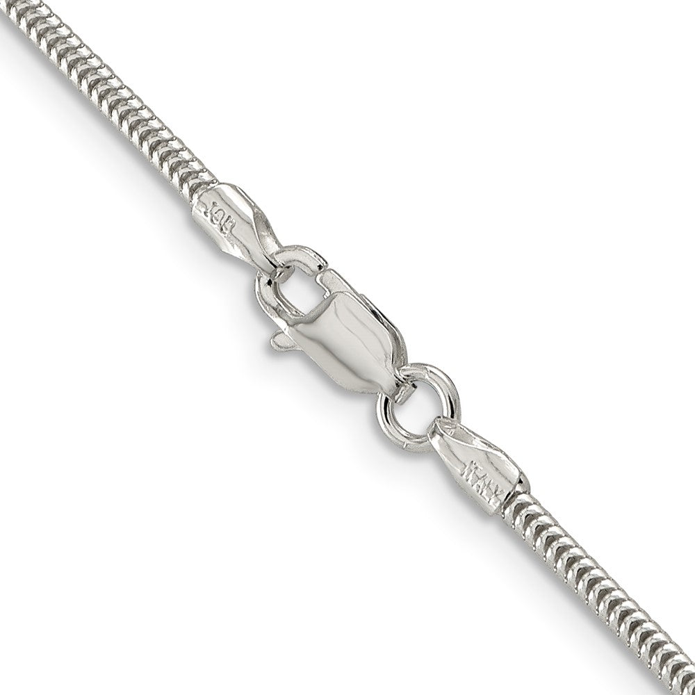 Sterling Silver 1.6mm Round Snake Chain 22 Inches