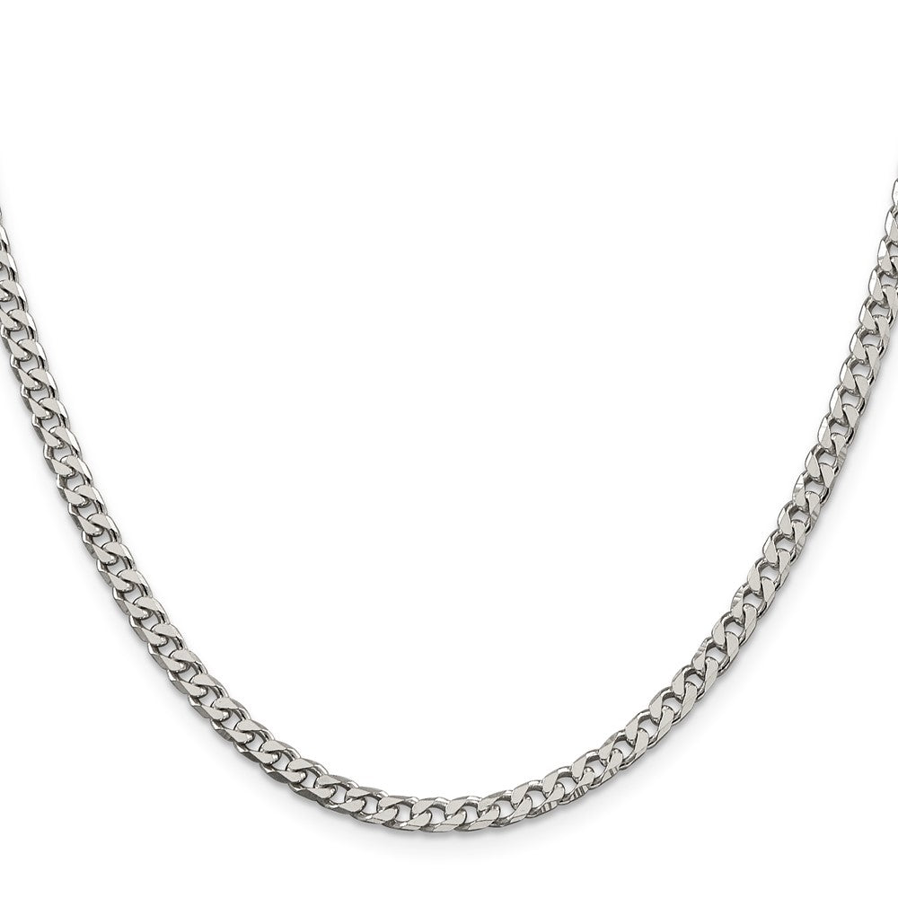 Sterling Silver Polished 3.5mm Curb Chain 20 Inches